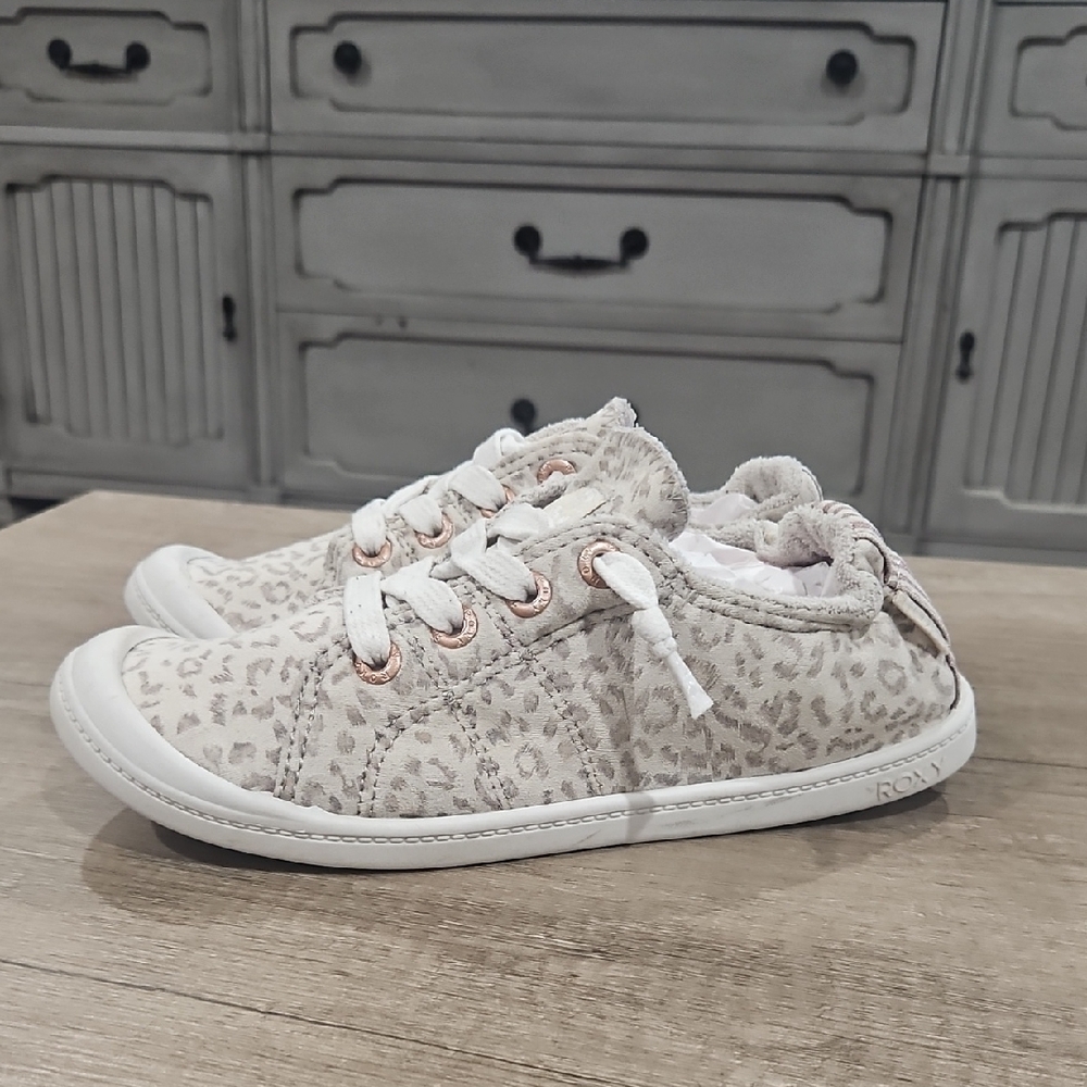 Roxy Kids' Beige Patterned Sneakers size 3